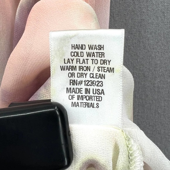 LACAUSA Coco Dress Womens Small White Tie Dye Jewel Wash Tie Shoulder Maxi - Picture 11 of 16